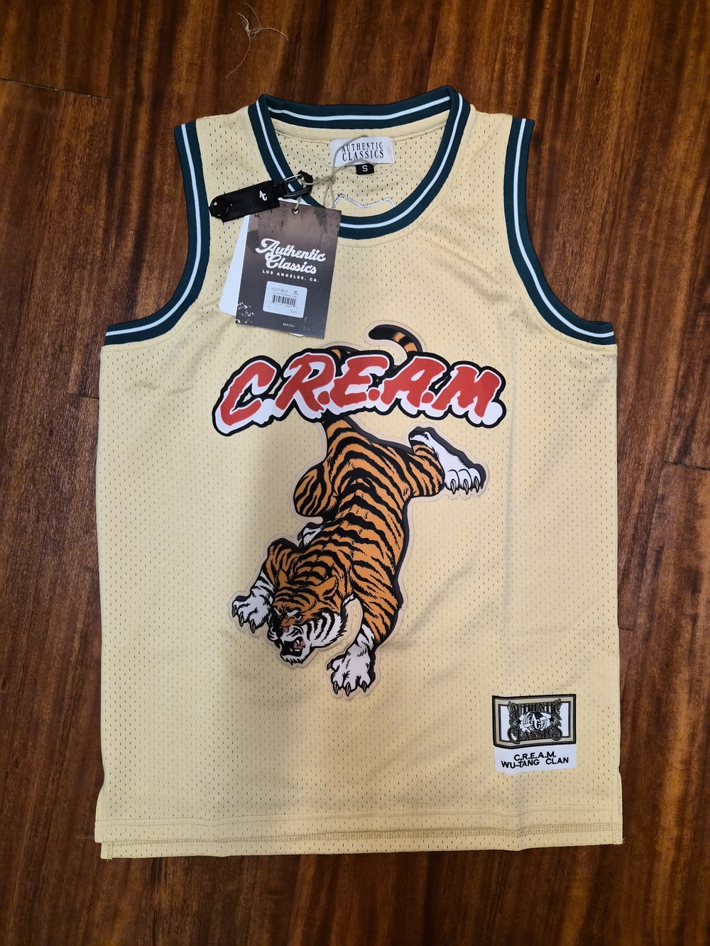 Classic Elements Cream Basketball Jersey with Tiger Graphic
